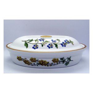 Spode Stafford Flowers 1 Quart Oval Covered Oven to Table Casserole Baking Dish